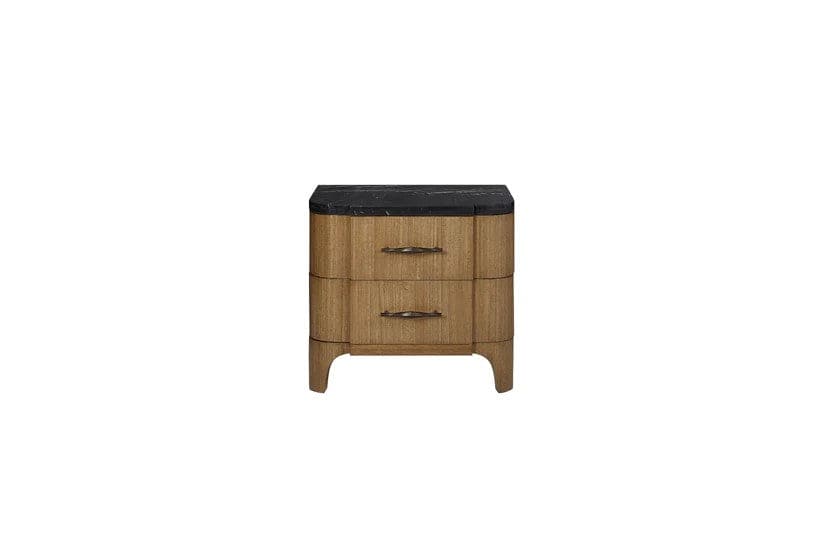 Calia - 2 Drawer Stone Top Nightstand