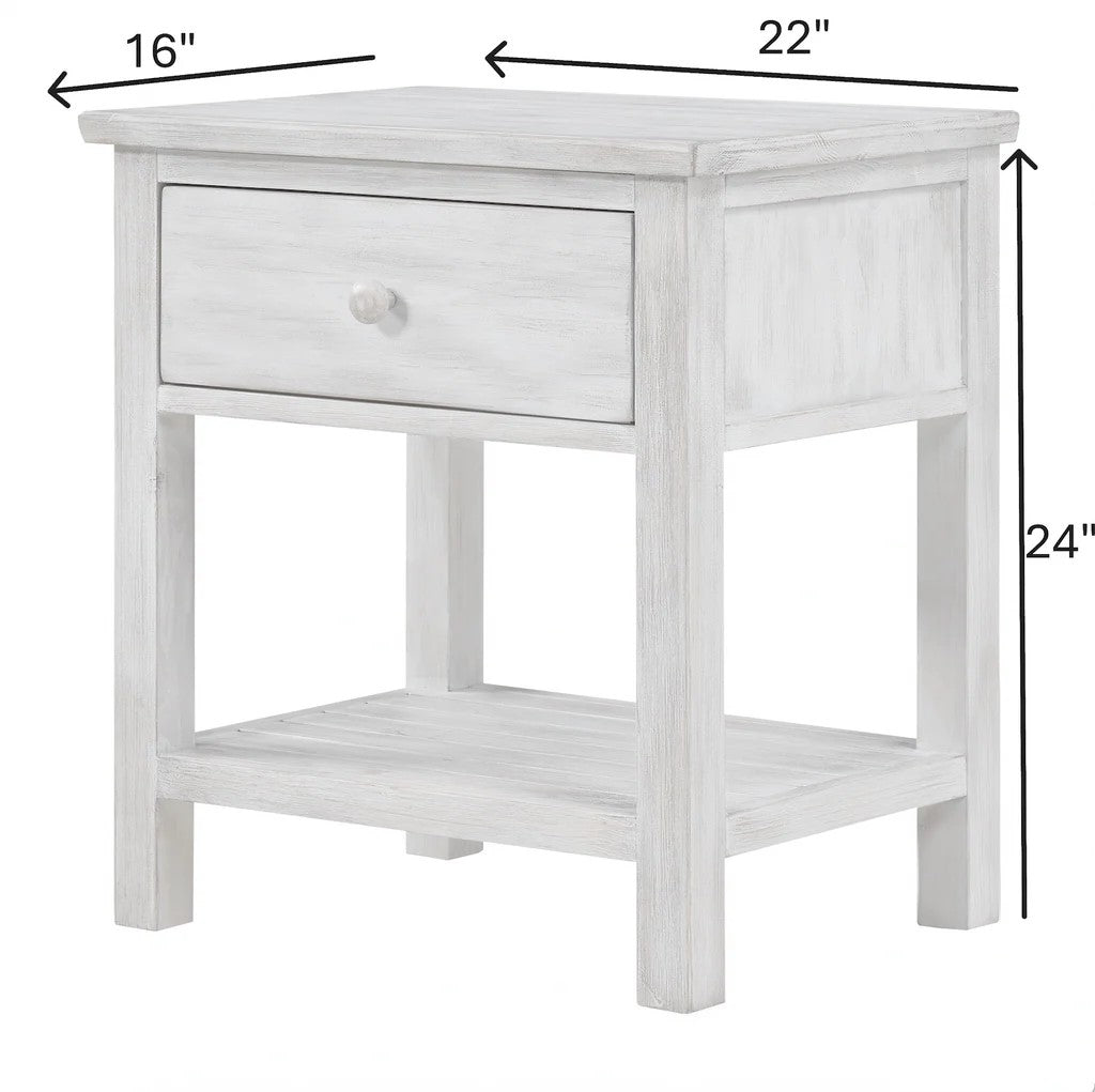 Sea Winds - Geneva 1 Drawer Nightstand w/ USB A + C
