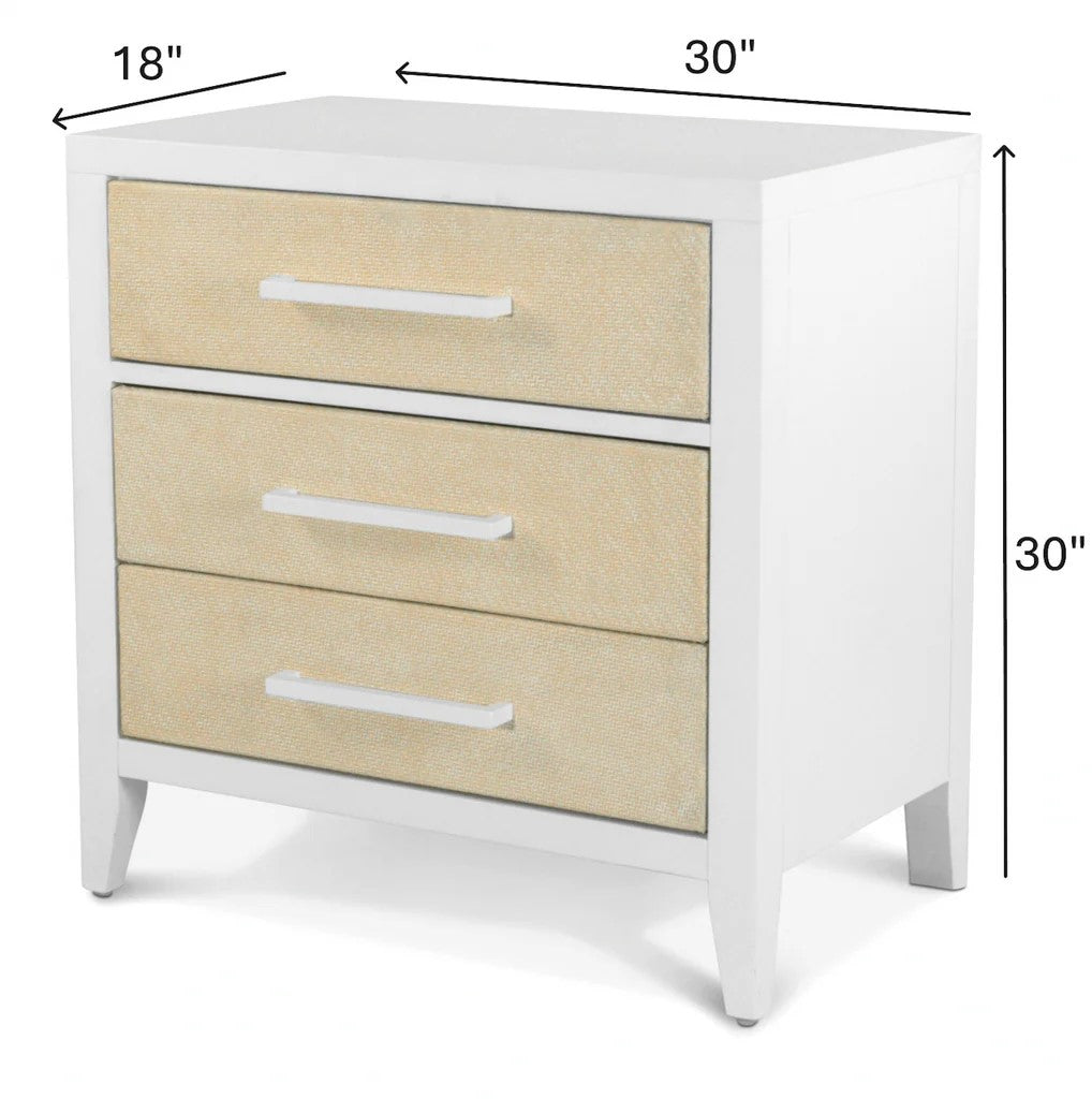 Sea Winds - Miramar Electrified 3 Drawer Woven Nightstand