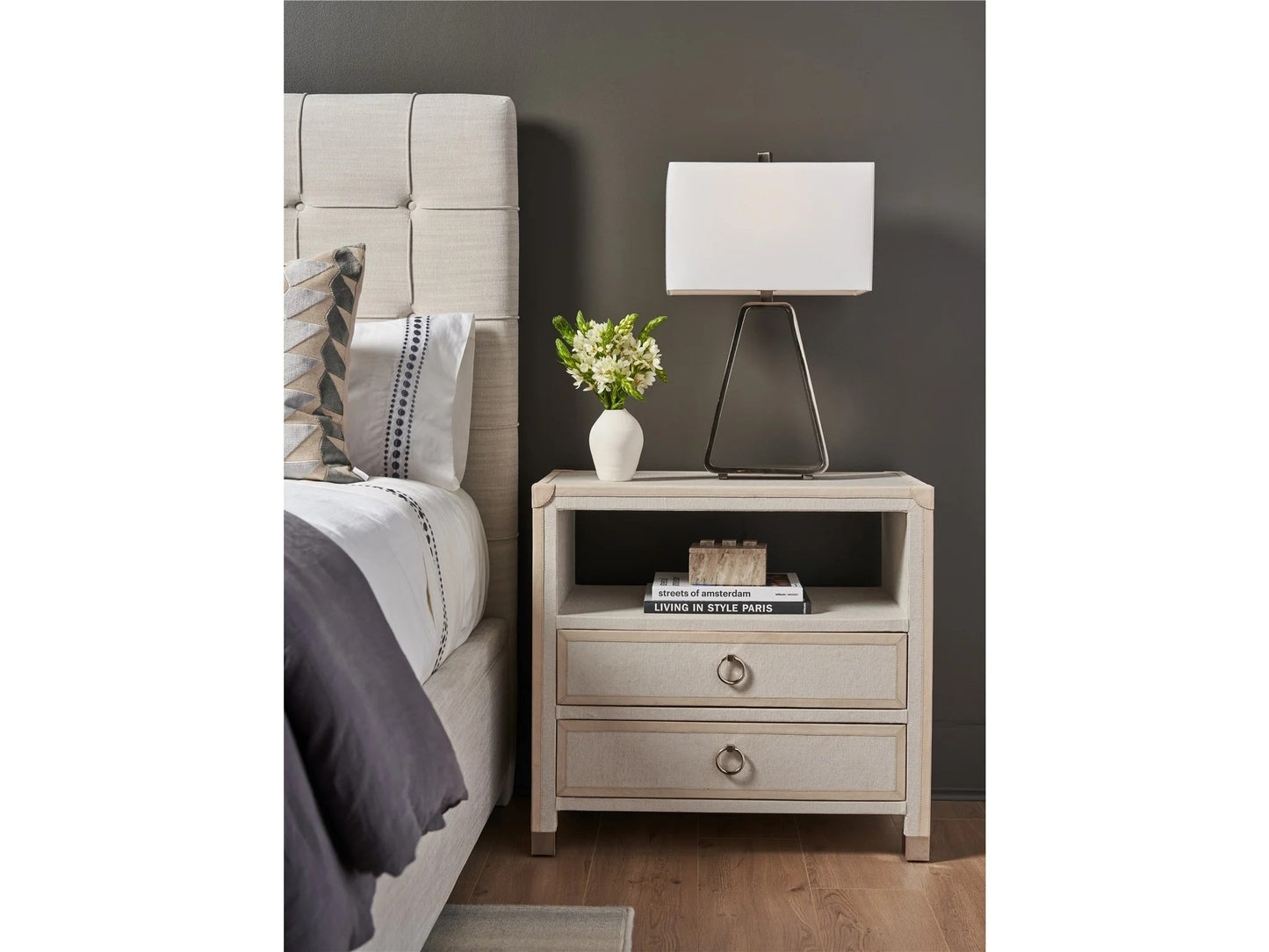 Universal - New Modern-Modern Riven Nightstand
