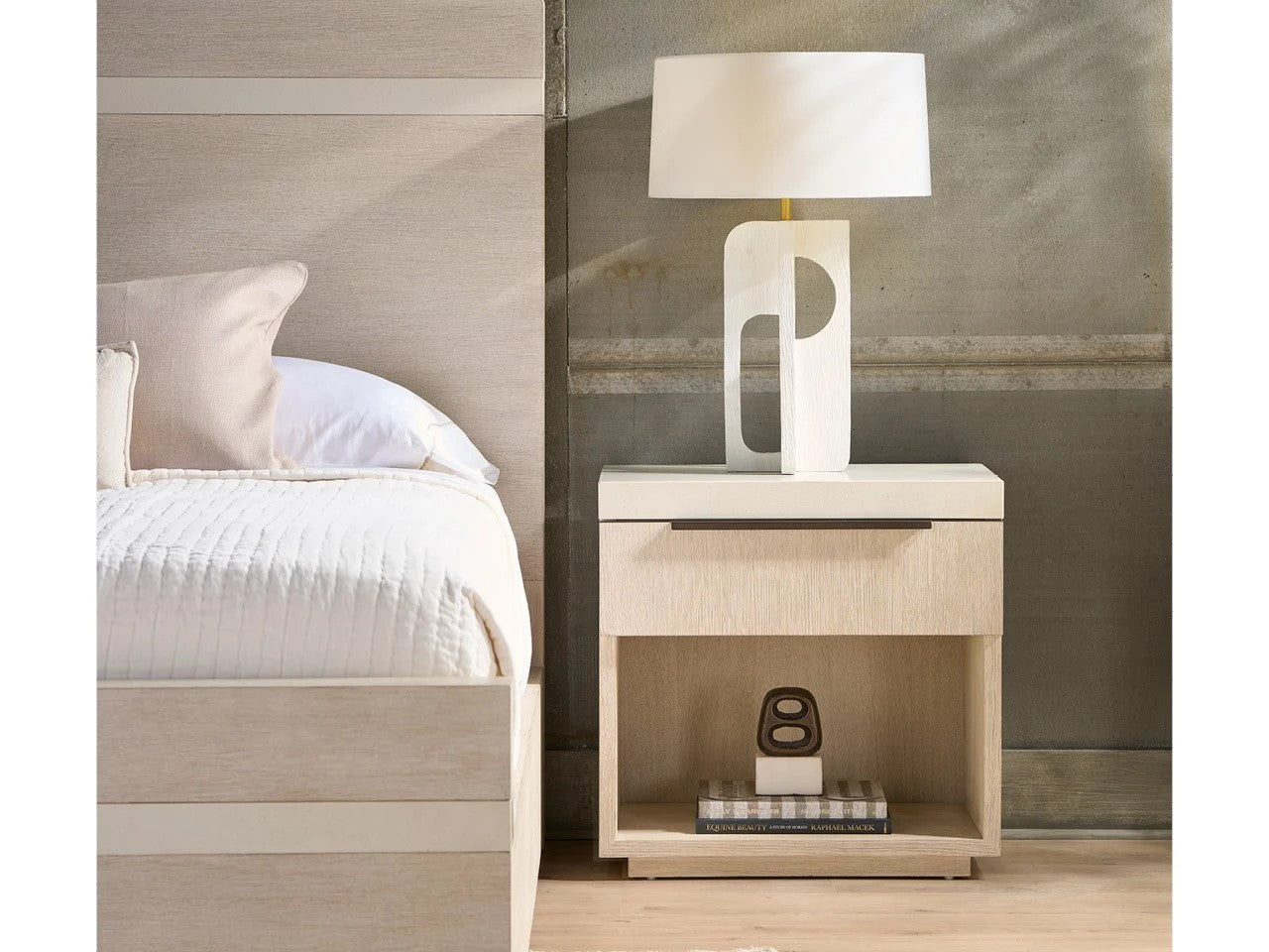 Universal - Mist & Veil-Modern Quartz Nightstand