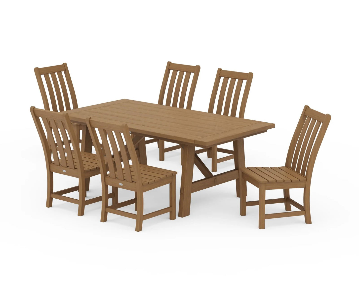 Polywood - Vineyard 7-Piece Rustic Farmhouse Side Chair Dining Set - FREE SHIPPING