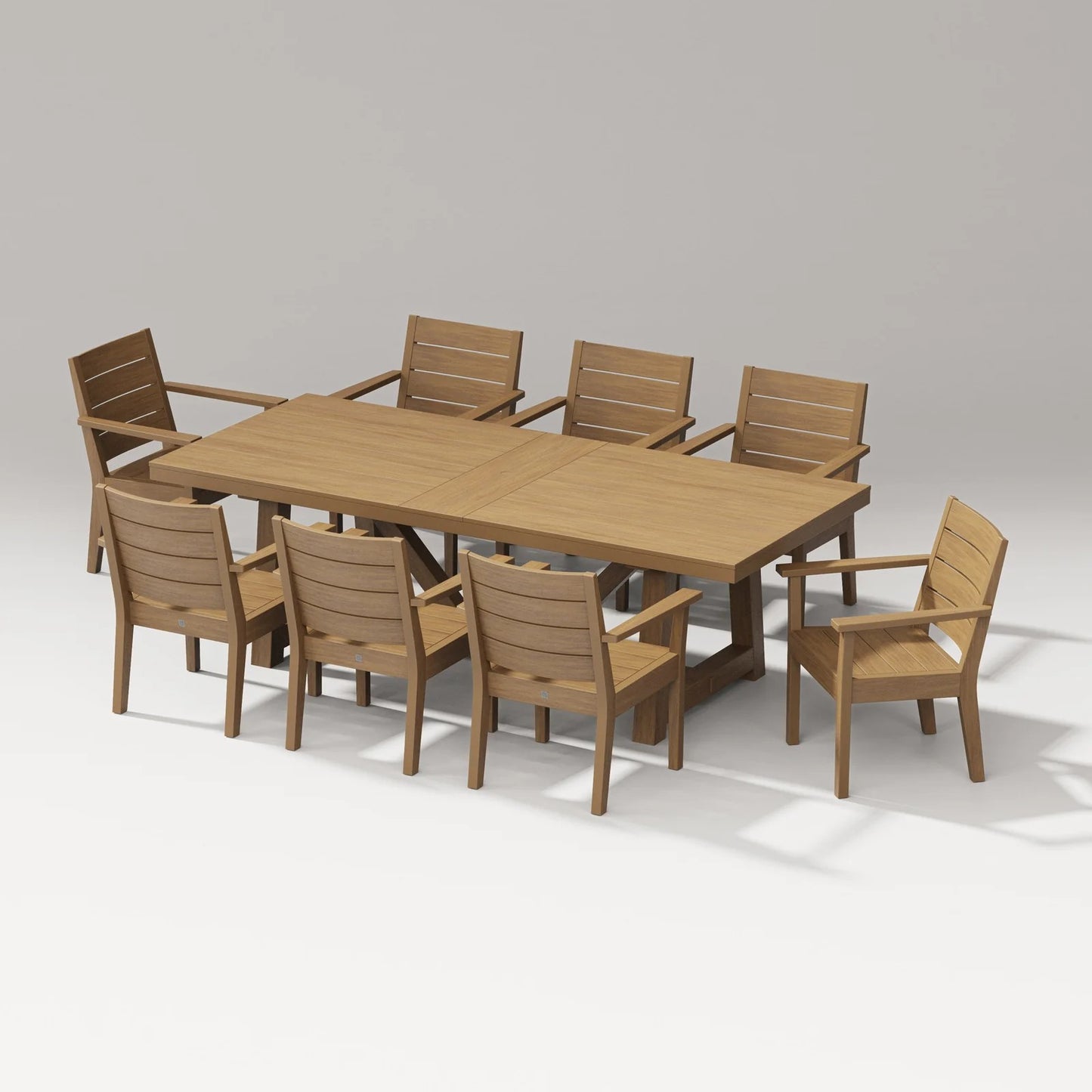 Polywood - Latitude 9-Piece A-Frame Table Dining Set - FREE SHIPPING