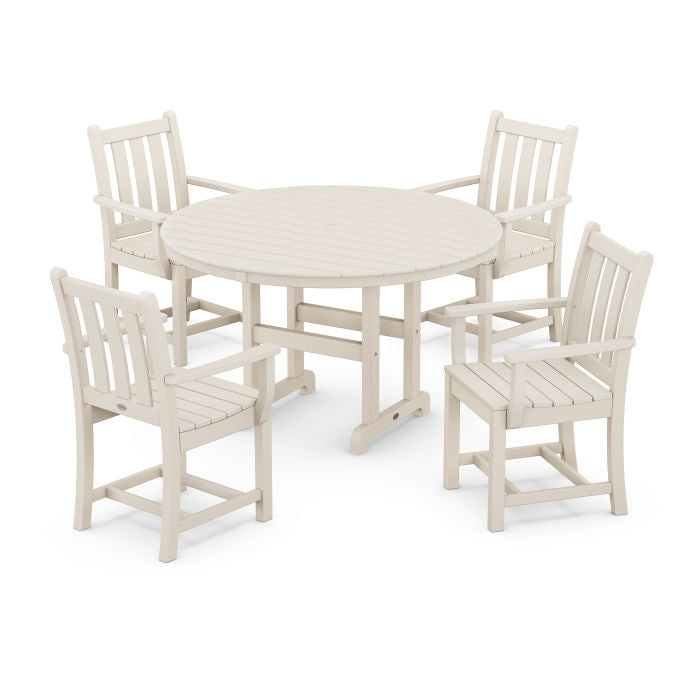 POLYWOOD Traditional Garden 5-Piece Round Farmhouse Dining Set FREE SHIPPING