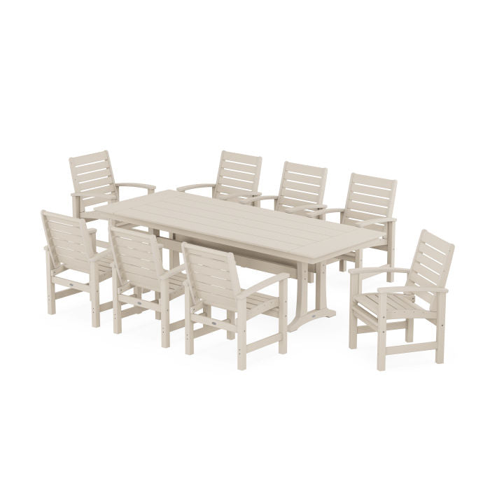 POLYWOOD Signature 9-Piece Farmhouse Dining Set with Trestle Legs FREE SHIPPING