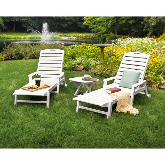 POLYWOOD Nautical 3-Piece Chaise Set FREE SHIPPING