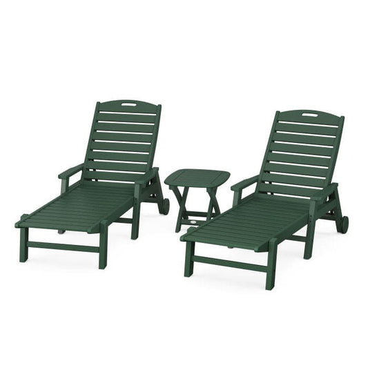 POLYWOOD - Nautical 3-Piece Chaise Set - FREE SHIPPING