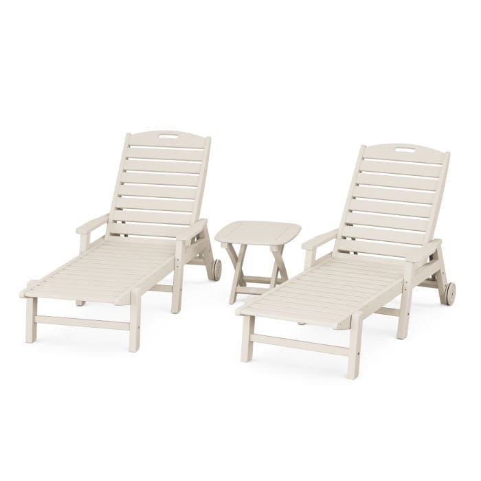POLYWOOD Nautical 3-Piece Chaise Set FREE SHIPPING