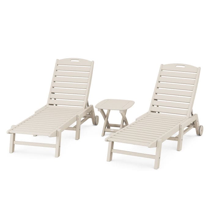 POLYWOOD Nautical 3-Piece Chaise Set FREE SHIIPING