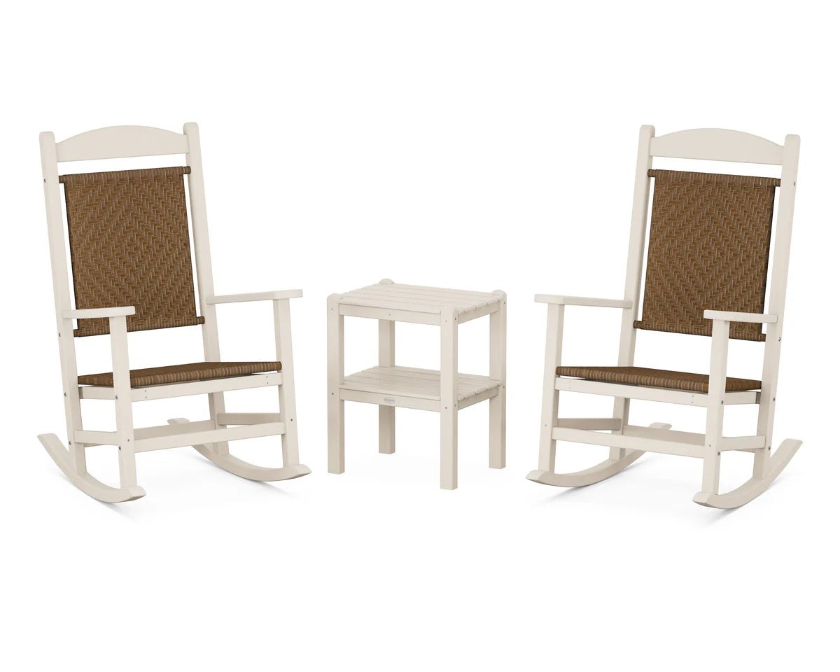 POLYWOOD Presidential Woven Rocker 3-Piece Set FREE SHIPPING