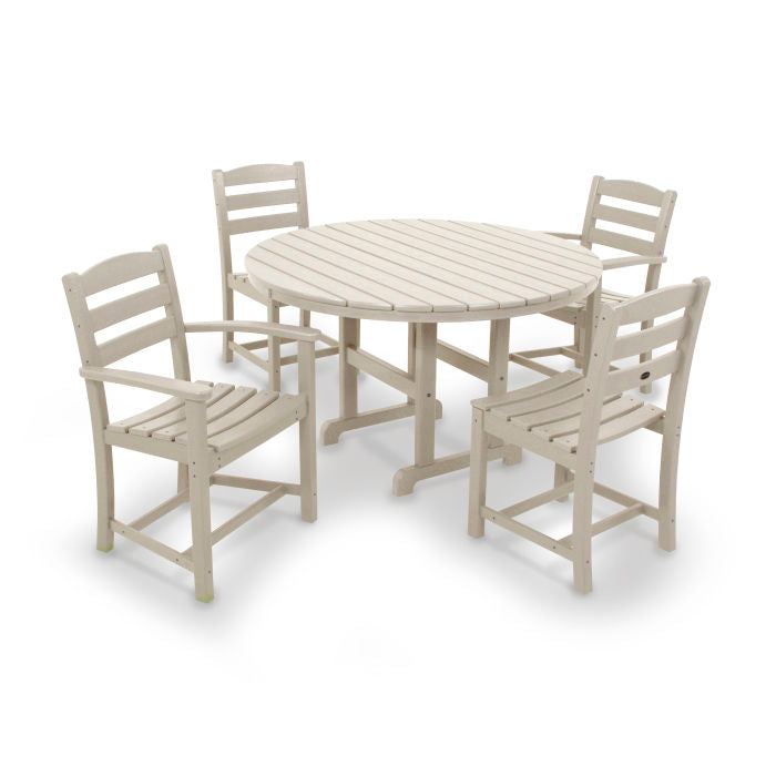 POLYWOOD La Casa Café 5-Piece Round Farmhouse Dining Set FREE SHIPPING