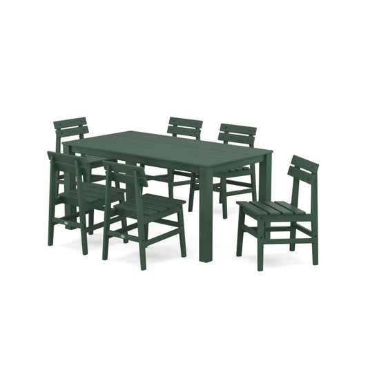 POLYWOOD - Modern Studio Plaza Chair 7-Piece Parsons Table Dining Set - FREE SHIPPING