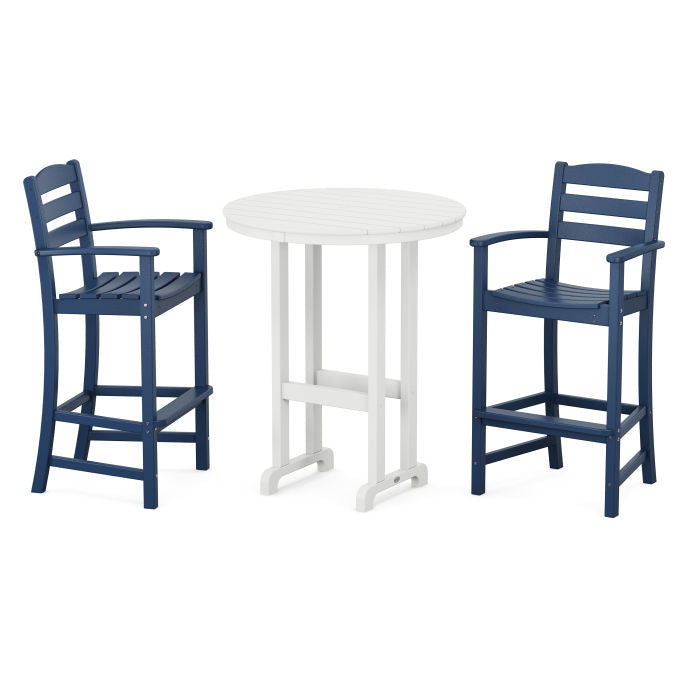 POLYWOOD La Casa Café 3-Piece Round Farmhouse Bar Set FREE SHIPPING