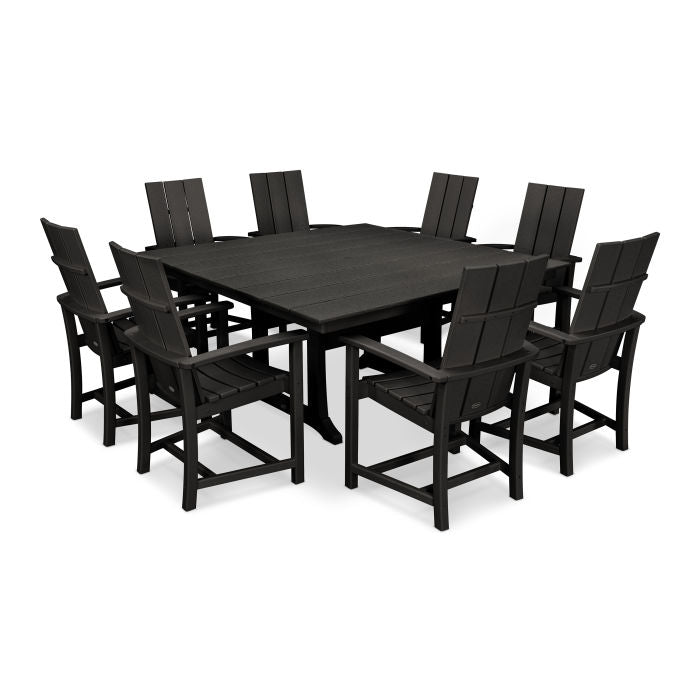 POLYWOOD Modern Adirondack 9-Piece Farmhouse Trestle Dining Set FREE SHIPPING