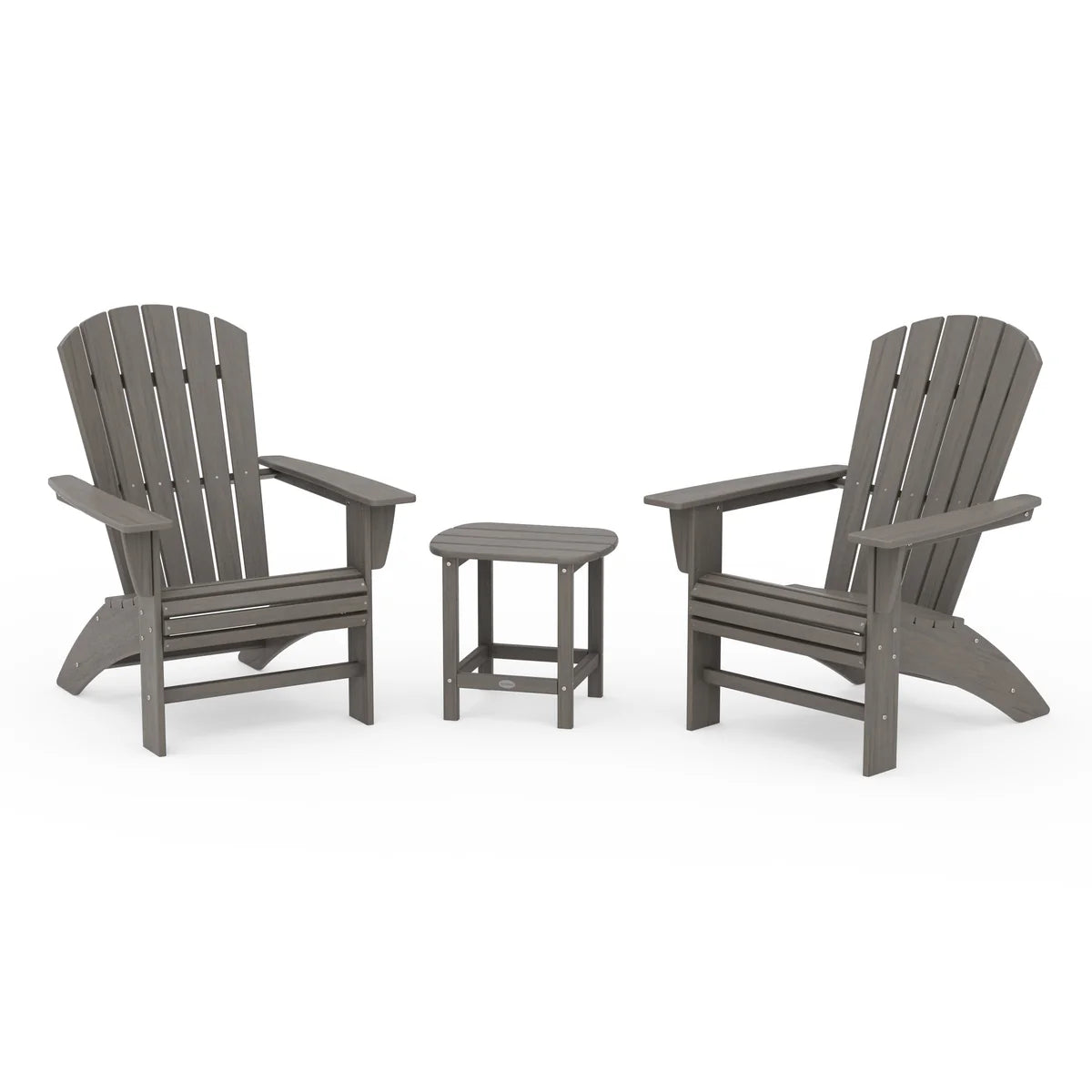 POLYWOOD - Nautical 3-Piece Curveback Adirondack Set FREE SHIPPING