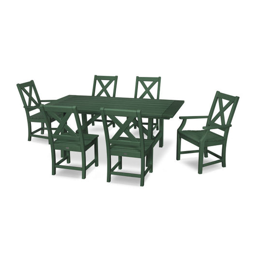 POLYWOOD - Braxton 7-Piece Rustic Farmhouse Dining Set - FREE SHIPPING
