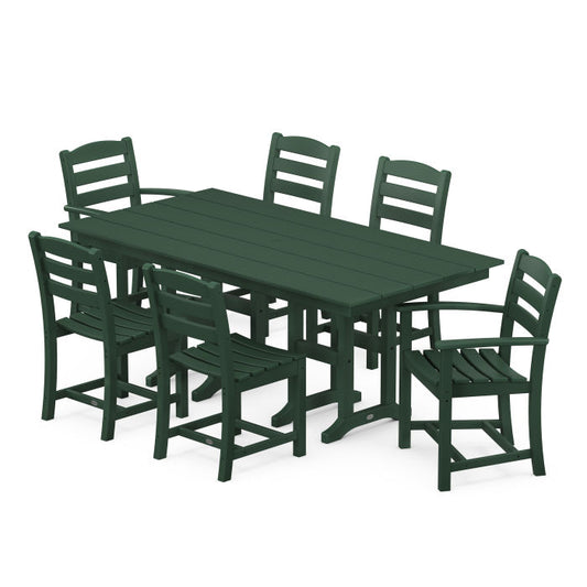 POLYWOOD - La Casa Café 7-Piece Farmhouse Dining Set - FREE SHIPPING