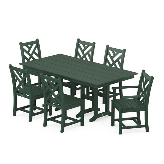 POLYWOOD - Chippendale 7-Piece Farmhouse Dining Set - FREE SHIPPING