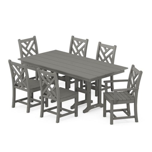 Polywood - Chippendale 7-Piece Farmhouse Dining Set - FREE SHIPPING