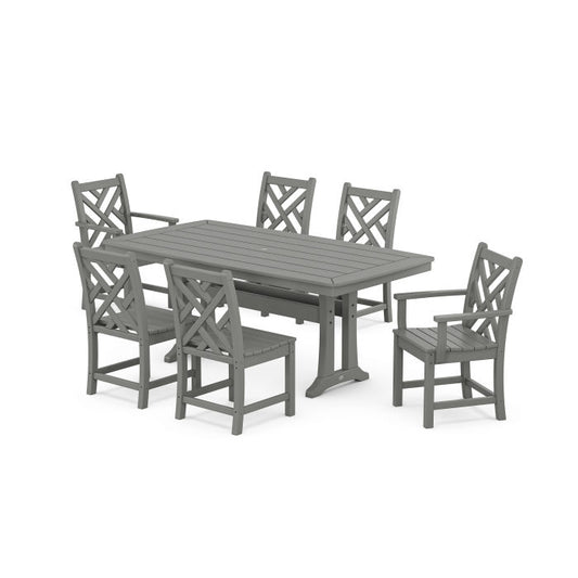 Polywood - Chippendale 7-Piece Dining Set with Trestle Legs - FREE SHIPPING