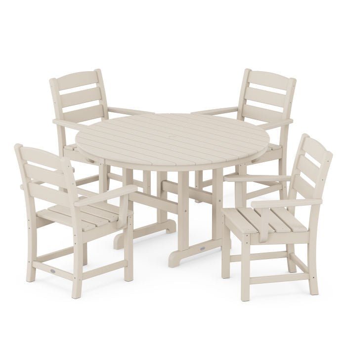 POLYWOOD Lakeside 5-Piece Round Farmhouse Dining Set FREE SHIPPING