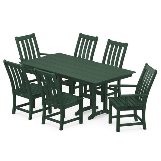 POLYWOOD - Vineyard 7-Piece Farmhouse Dining Set - FREE SHIPPING