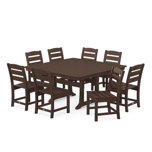 Polywood - Lakeside 9-Piece Nautical Trestle Dining Set - FREE SHIPPING