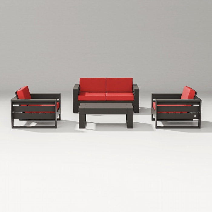 POLYWOOD LATITUDE 4-PIECE LOUNGE LOVESEAT SET FREE SHIPPING