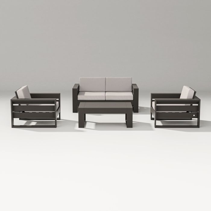 POLYWOOD LATITUDE 4-PIECE LOUNGE LOVESEAT SET FREE SHIPPING