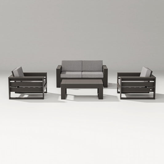 Polywood - Latitude 4-Piece Lounge Loveseat Set - FREE SHIPPING