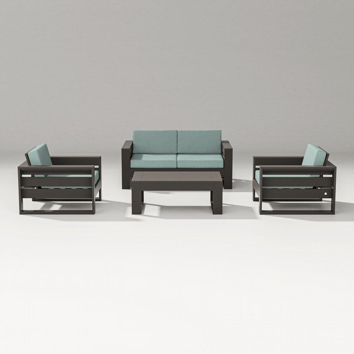 POLYWOOD LATITUDE 4-PIECE LOUNGE LOVESEAT SET FREE SHIPPING