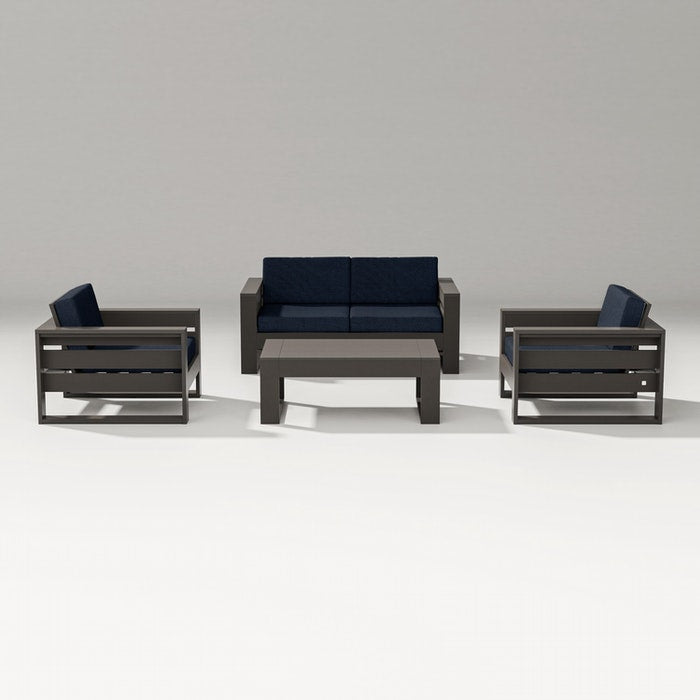 POLYWOOD LATITUDE 4-PIECE LOUNGE LOVESEAT SET FREE SHIPPING