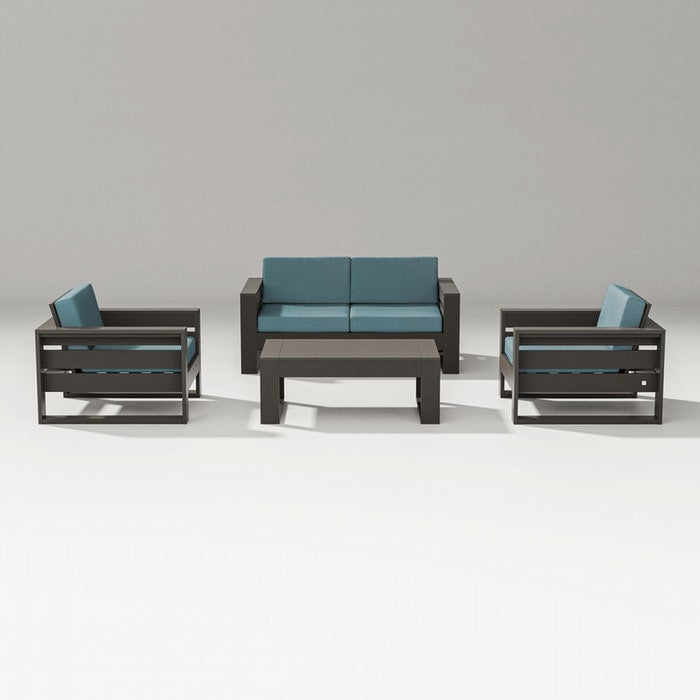 POLYWOOD LATITUDE 4-PIECE LOUNGE LOVESEAT SET FREE SHIPPING