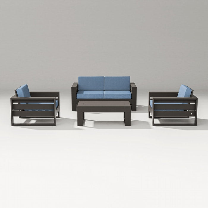 POLYWOOD LATITUDE 4-PIECE LOUNGE LOVESEAT SET FREE SHIPPING