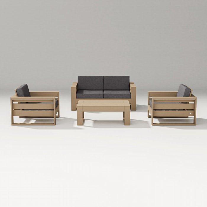 POLYWOOD LATITUDE 4-PIECE LOUNGE LOVESEAT SET FREE SHIPPING