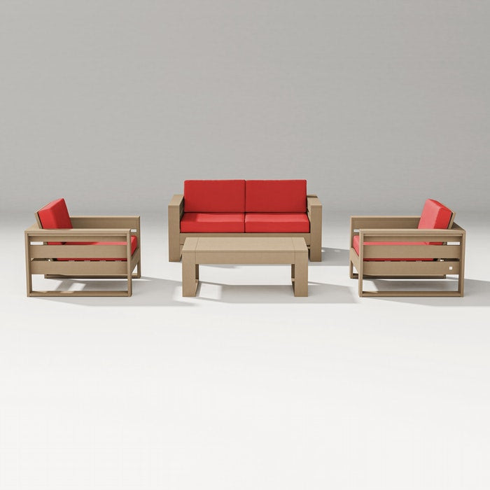 POLYWOOD LATITUDE 4-PIECE LOUNGE LOVESEAT SET FREE SHIPPING
