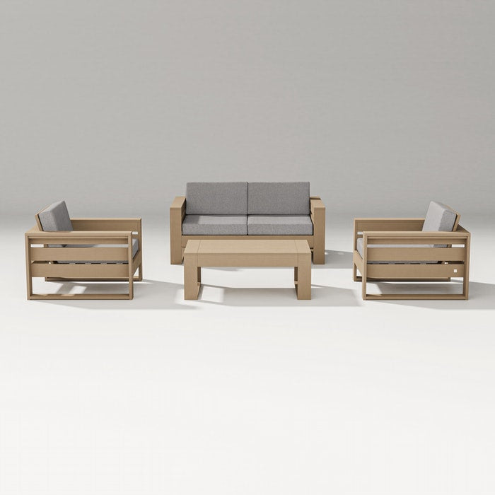 POLYWOOD LATITUDE 4-PIECE LOUNGE LOVESEAT SET FREE SHIPPING