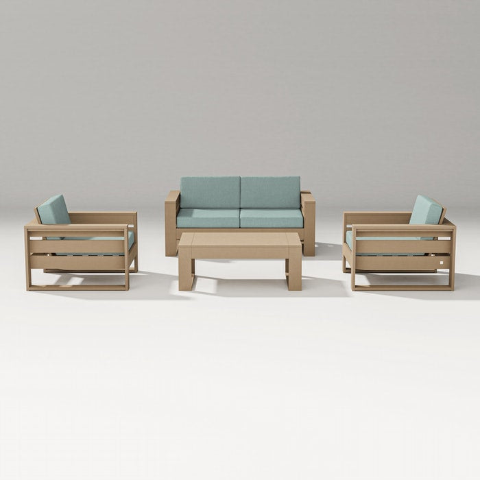 POLYWOOD LATITUDE 4-PIECE LOUNGE LOVESEAT SET FREE SHIPPING