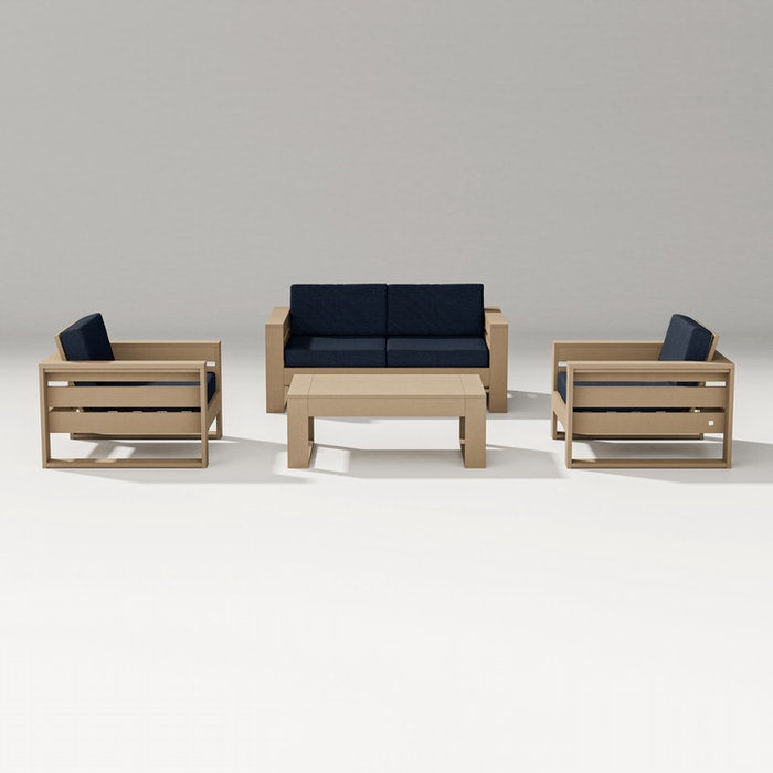 POLYWOOD LATITUDE 4-PIECE LOUNGE LOVESEAT SET FREE SHIPPING