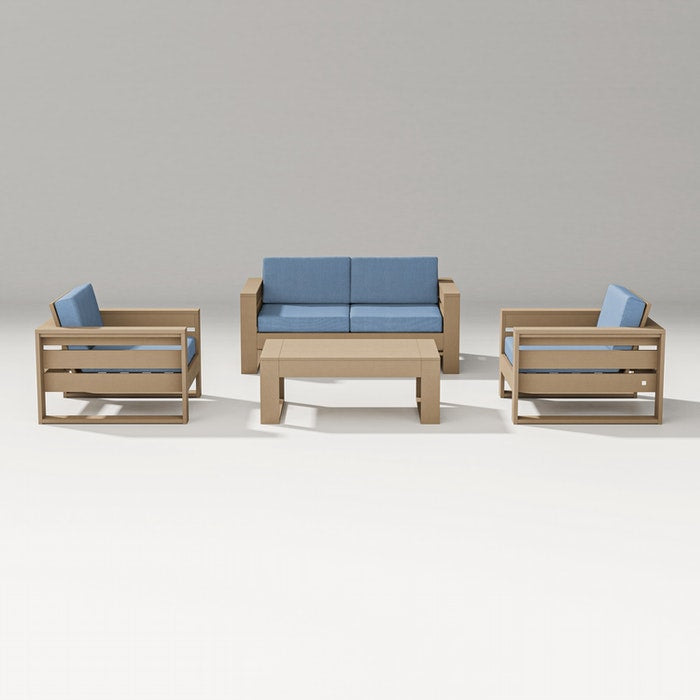 POLYWOOD LATITUDE 4-PIECE LOUNGE LOVESEAT SET FREE SHIPPING