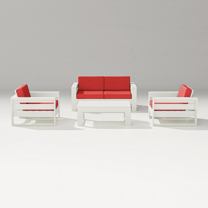 POLYWOOD LATITUDE 4-PIECE LOUNGE LOVESEAT SET FREE SHIPPING