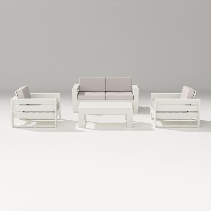 POLYWOOD LATITUDE 4-PIECE LOUNGE LOVESEAT SET FREE SHIPPING