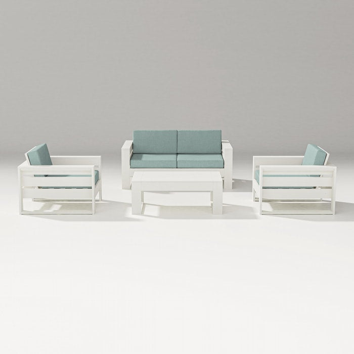 POLYWOOD LATITUDE 4-PIECE LOUNGE LOVESEAT SET FREE SHIPPING