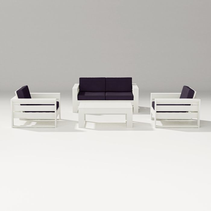 POLYWOOD LATITUDE 4-PIECE LOUNGE LOVESEAT SET FREE SHIPPING