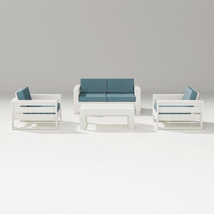 POLYWOOD LATITUDE 4-PIECE LOUNGE LOVESEAT SET FREE SHIPPING