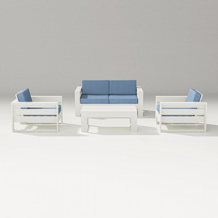 POLYWOOD LATITUDE 4-PIECE LOUNGE LOVESEAT SET FREE SHIPPING