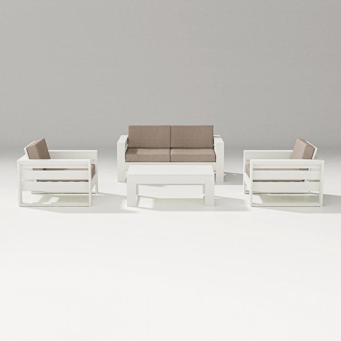 POLYWOOD LATITUDE 4-PIECE LOUNGE LOVESEAT SET FREE SHIPPING