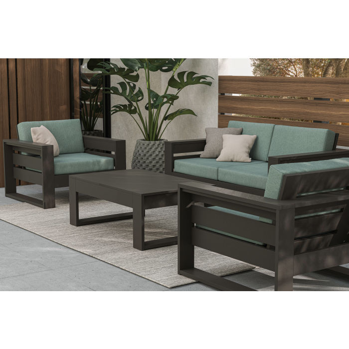 POLYWOOD LATITUDE 4-PIECE LOUNGE LOVESEAT SET FREE SHIPPING