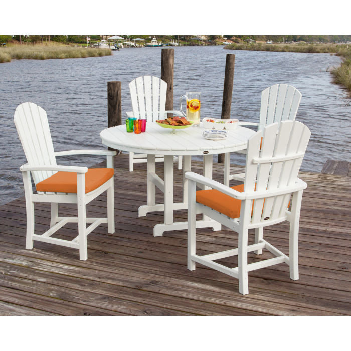 Polywood - Palm Coast 5-Piece Round Farmhouse Dining Set - FREE SHIPPING