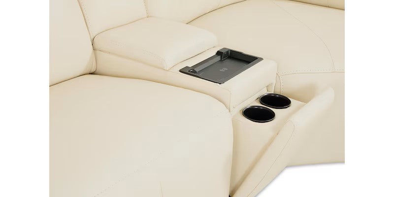 Bassett - Club Level - Airy Leather Power Reclining Sectional